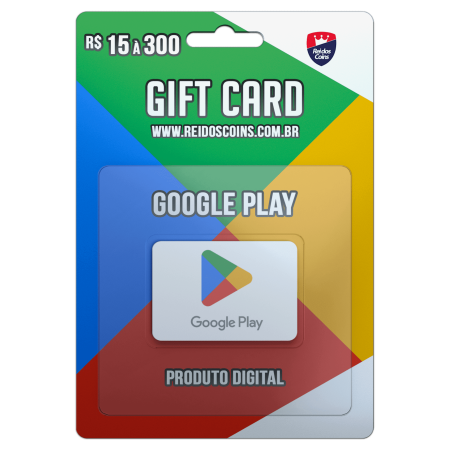 Google Play Gift Card R$ 15 à R$ 300