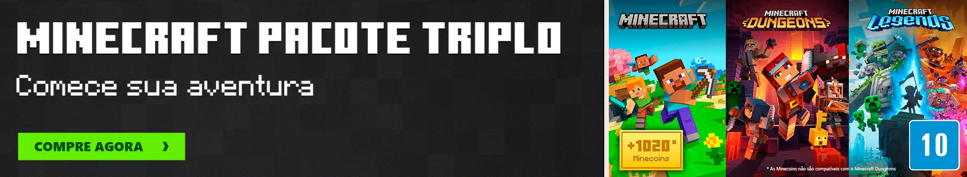 Minecraft Pacote Triplo
