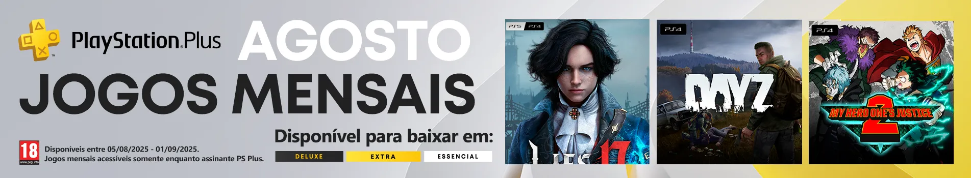 PSN Jogos de Agosto
