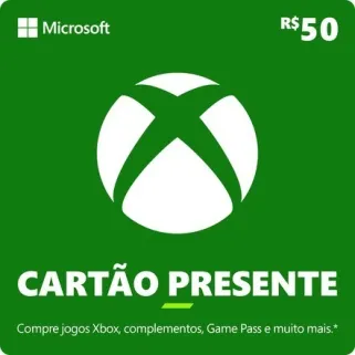 Xbox Cartão-Presente R$ 50 Xbox Cartão-Presente R$ 50