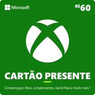 Xbox Cartão-Presente R$ 60