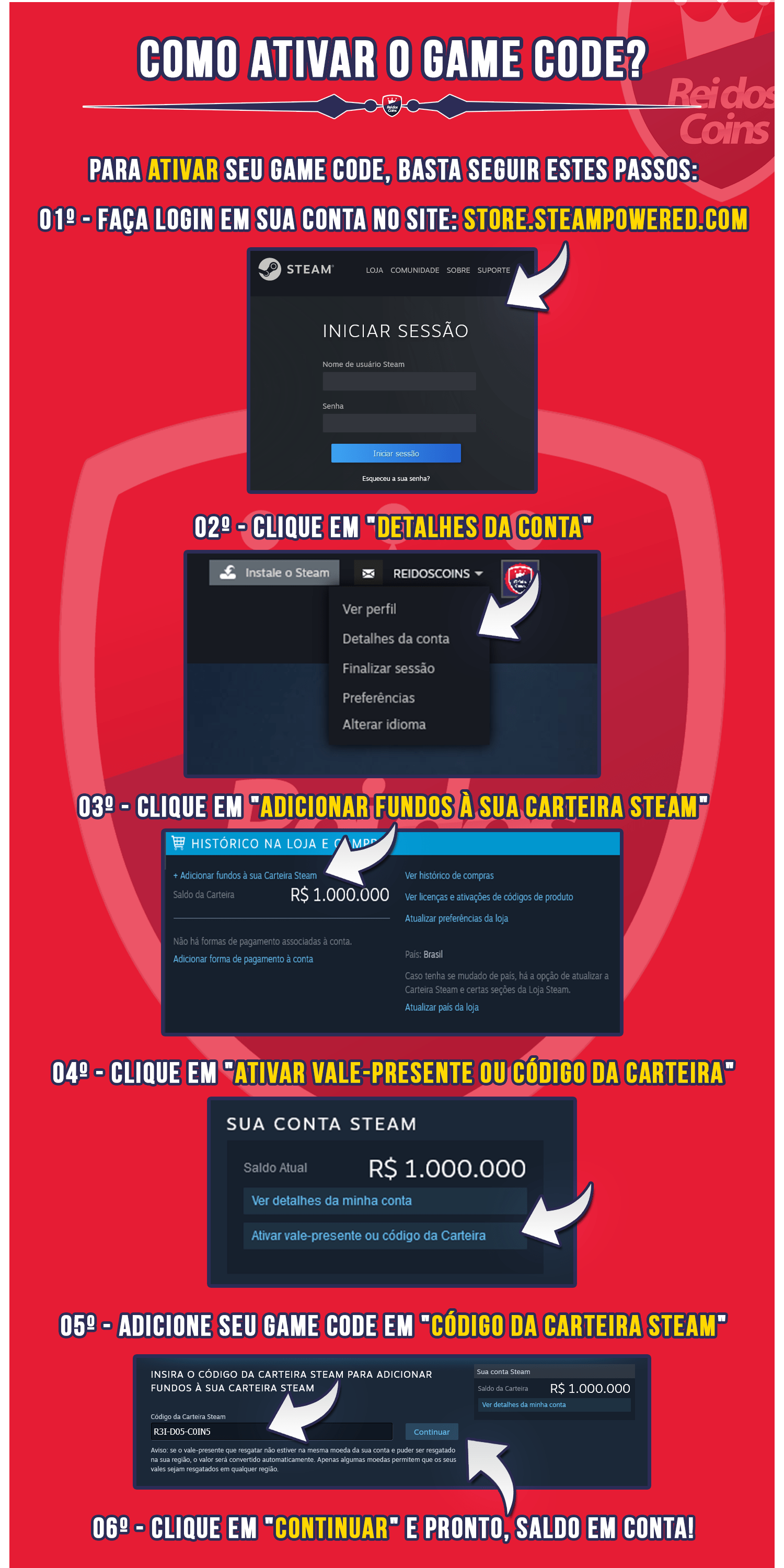 Como ATIVAR CÓDIGO GIFT CARD / CARTÃO PRESENTE na STEAM 