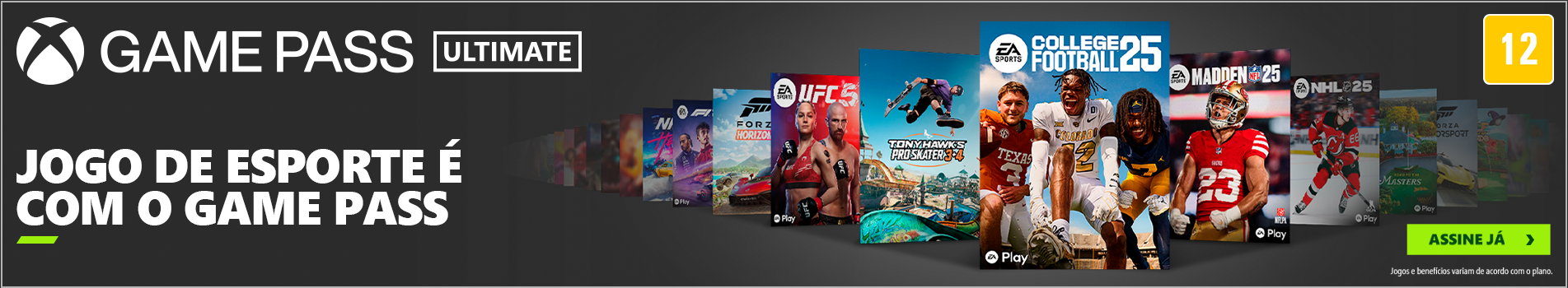 JOGO DE ESPORTE É COM O GAME PASS